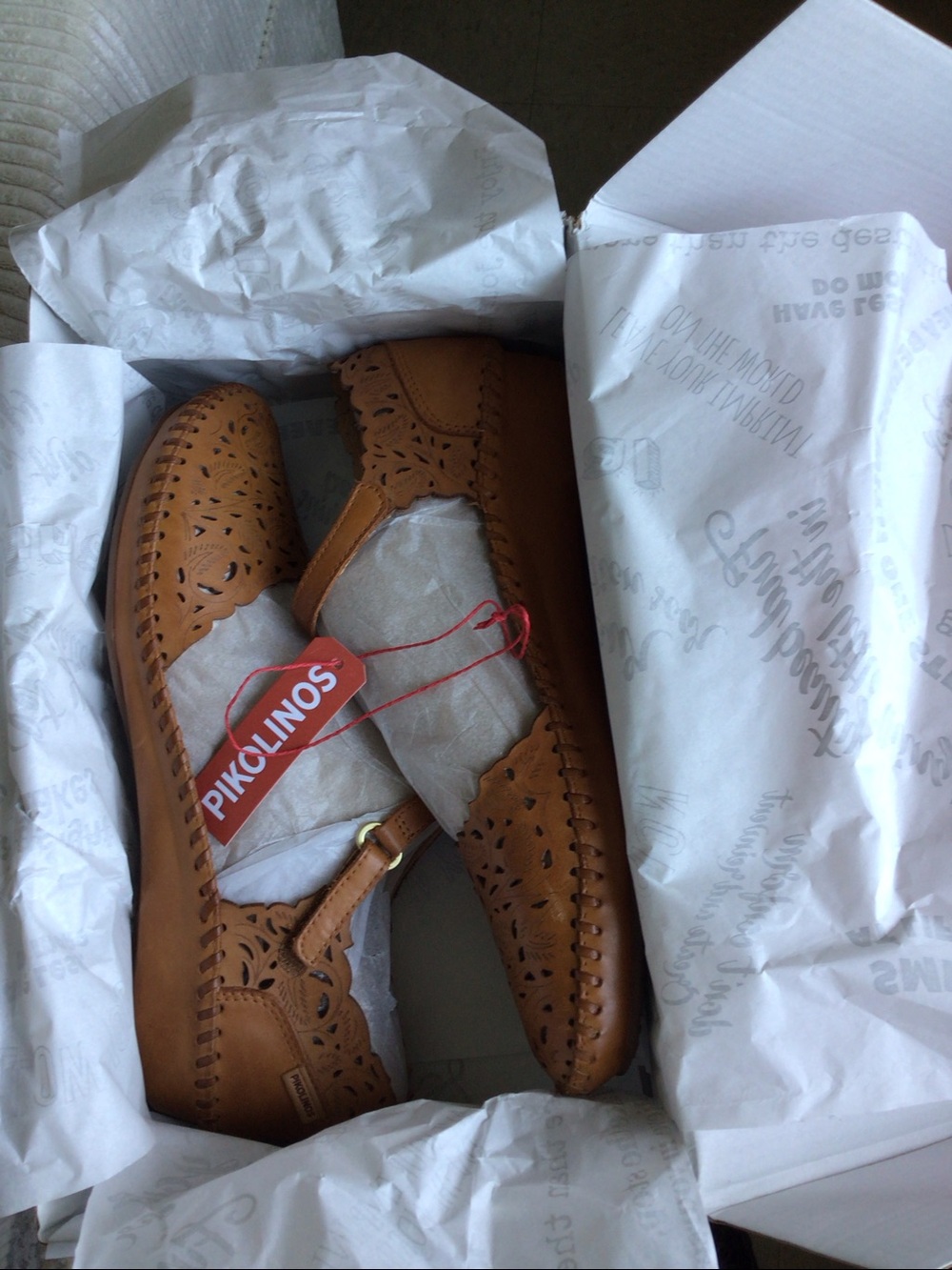 Orig $180 Pikolinos Semi-Open Shoes - Premium Goatskin Leather Sz 9-9.5 Like New - Picture 14 of 15
